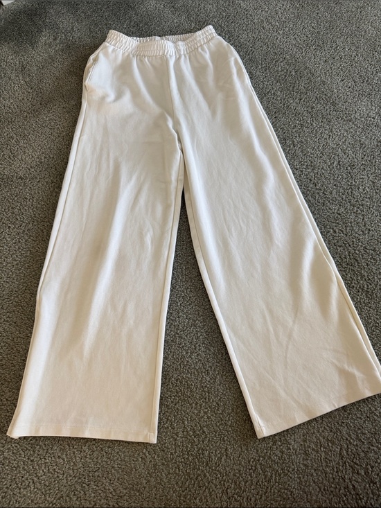 Pants - Zara women Wide Leg Knit Pants - White